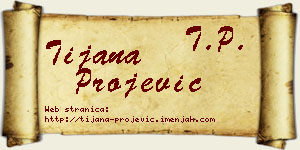 Tijana Projević vizit kartica
